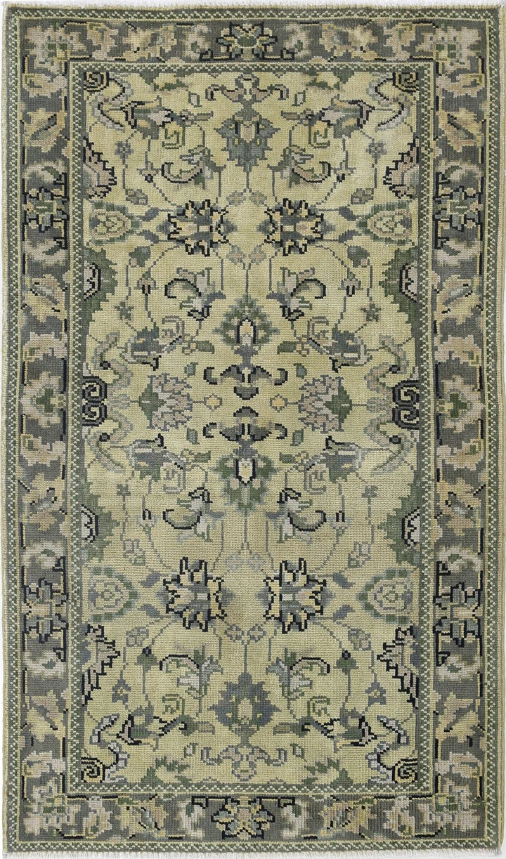 Beige Afghan Ziegler Rug 2' 10" x 4' 10" Hand-Knotted | No. AT37756