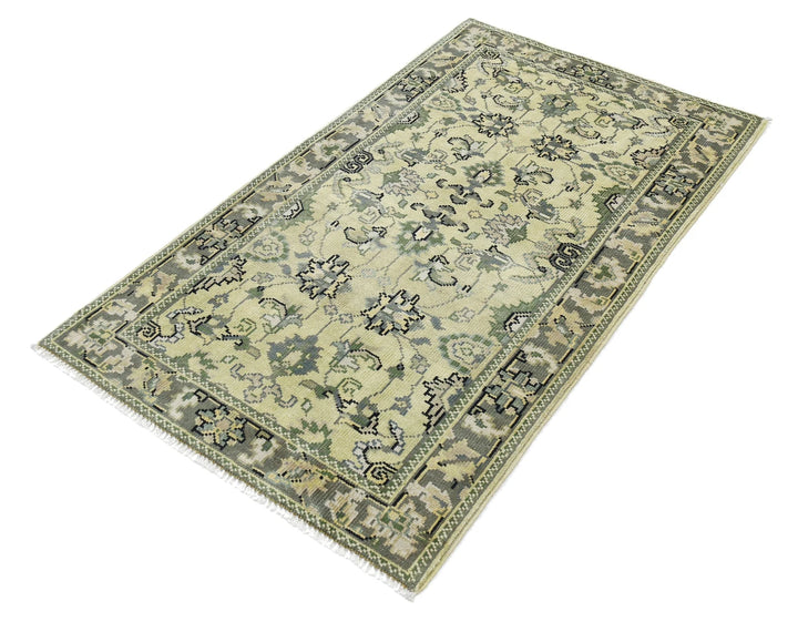 Beige Afghan Ziegler Rug 2' 10" x 4' 10" Hand-Knotted | No. AT37756