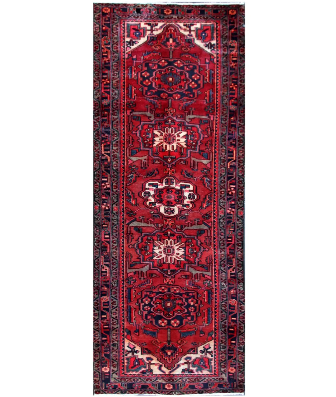 Red Persian Karaja Rug [X'X" x X'X"] Hand-Knotted