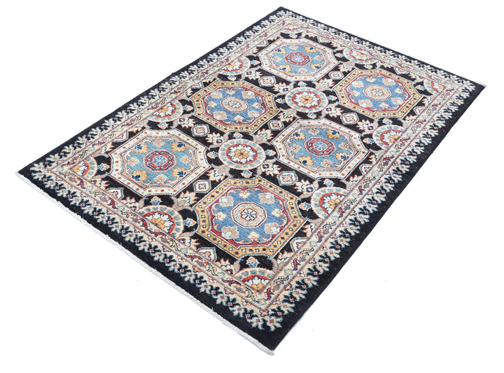 Afghan Ziegler Rug 3' 3" x 4' 8" Hand-Knotted | No. AT37817