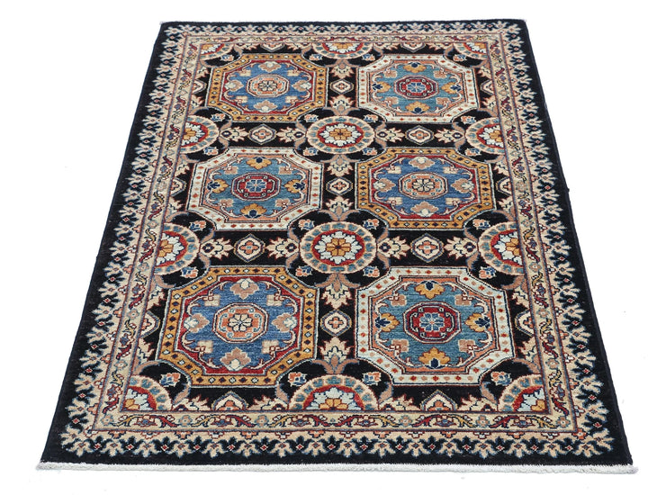 Afghan Ziegler Rug 3' 3" x 4' 8" Hand-Knotted | No. AT37817