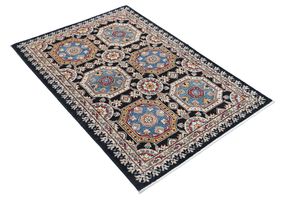 Afghan Ziegler Rug 3' 3" x 4' 8" Hand-Knotted | No. AT37817