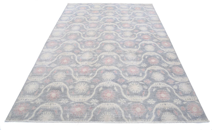 Afghan Oriental Rug 6' 2" x 9' 2" Hand-Knotted | No. AT37922