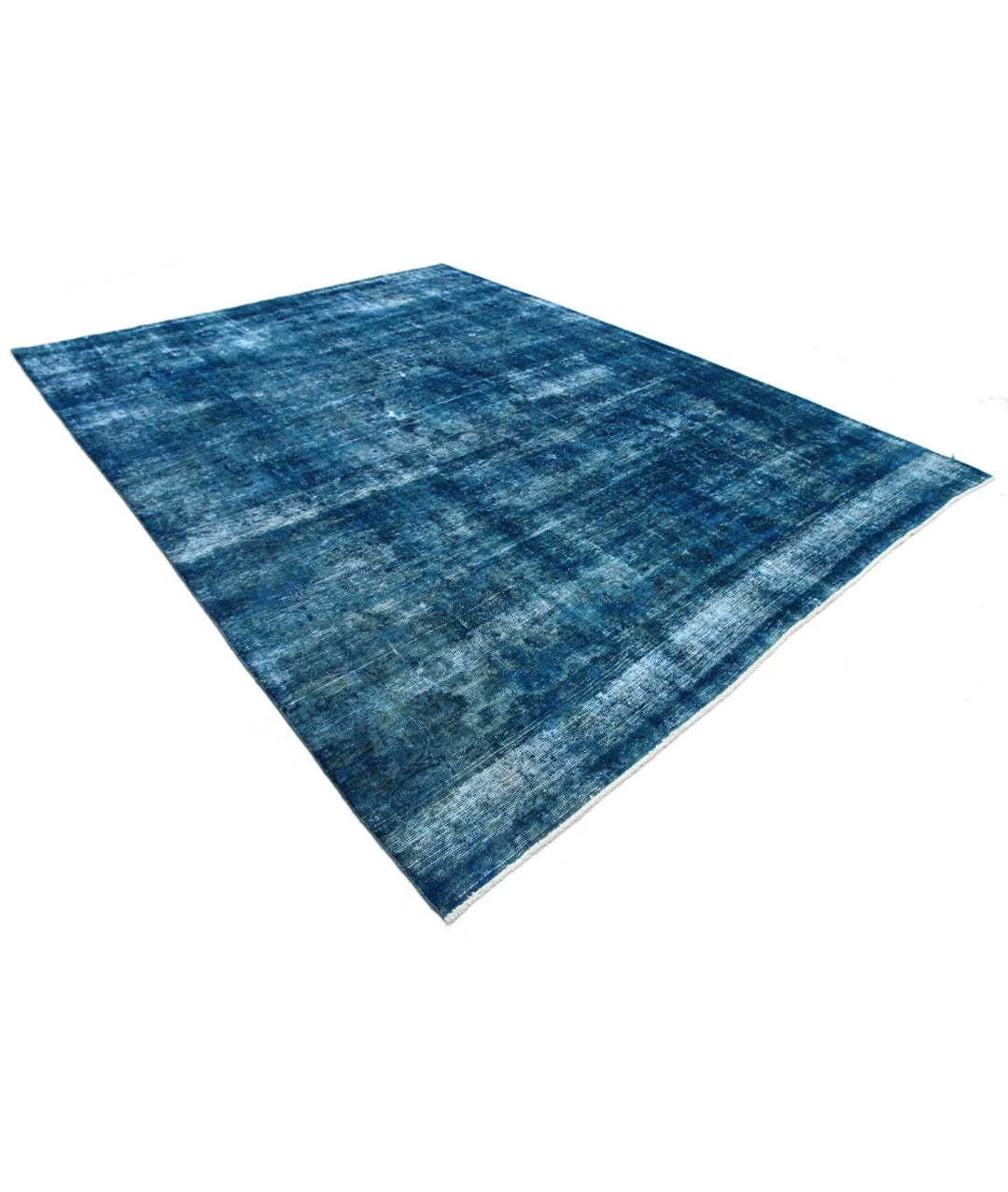Blue Persian Overdye Rug 9' 7" x 12' 2" Hand-Knotted | No. AT37925
