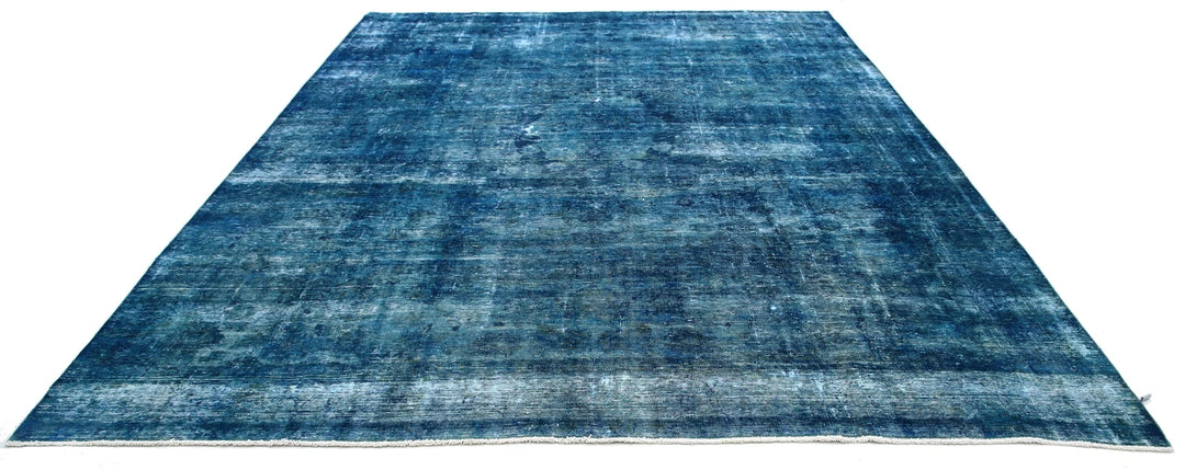 Blue Persian Overdye Rug 9' 7" x 12' 2" Hand-Knotted | No. AT37925