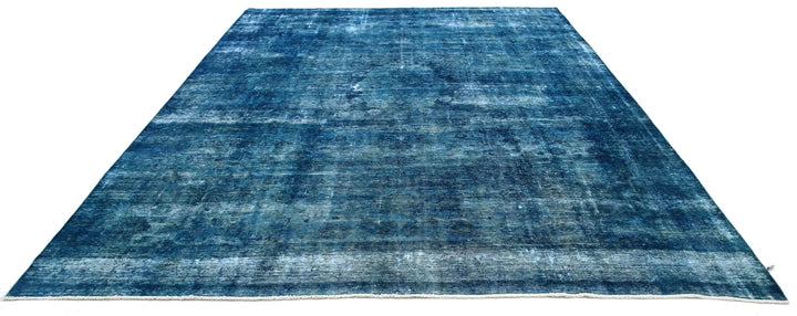 Blue Persian Overdye Rug 9' 7" x 12' 2" Hand-Knotted | No. AT37925