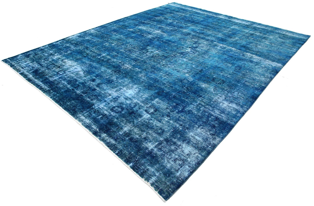 Blue Persian Overdye Rug 9' 7" x 12' 2" Hand-Knotted | No. AT37925