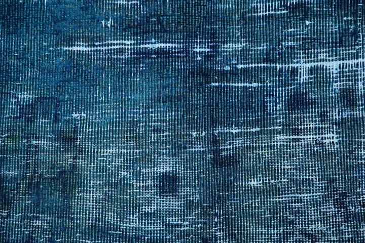 Blue Persian Overdye Rug 9' 7" x 12' 2" Hand-Knotted | No. AT37925