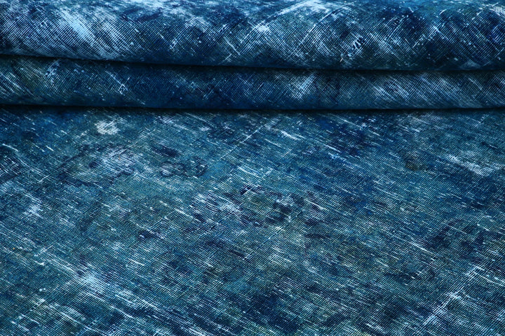 Blue Persian Overdye Rug 9' 7" x 12' 2" Hand-Knotted | No. AT37925