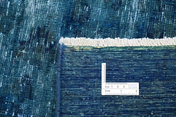 Blue Persian Overdye Rug 9' 7" x 12' 2" Hand-Knotted | No. AT37925