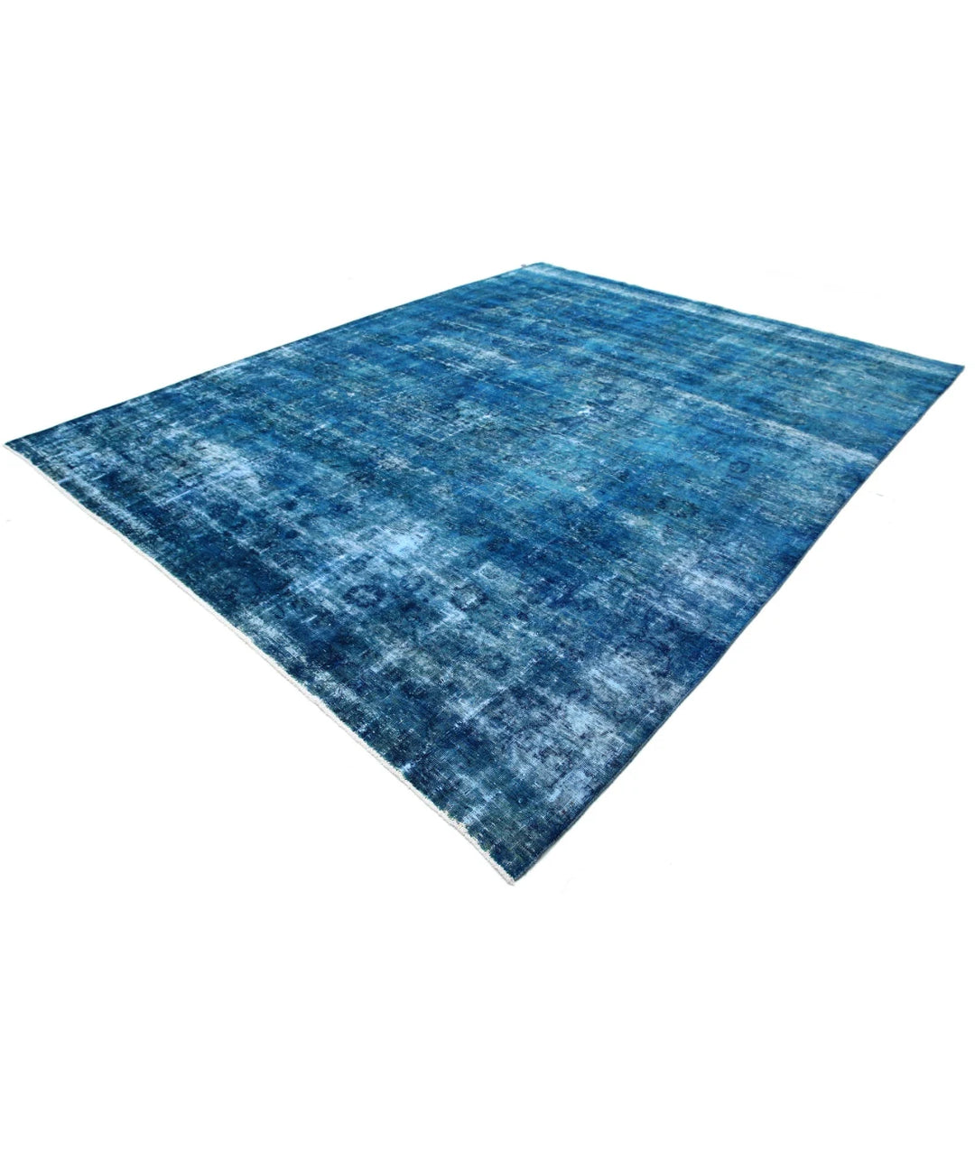 Blue Persian Overdye Rug 9' 7" x 12' 2" Hand-Knotted | No. AT37925