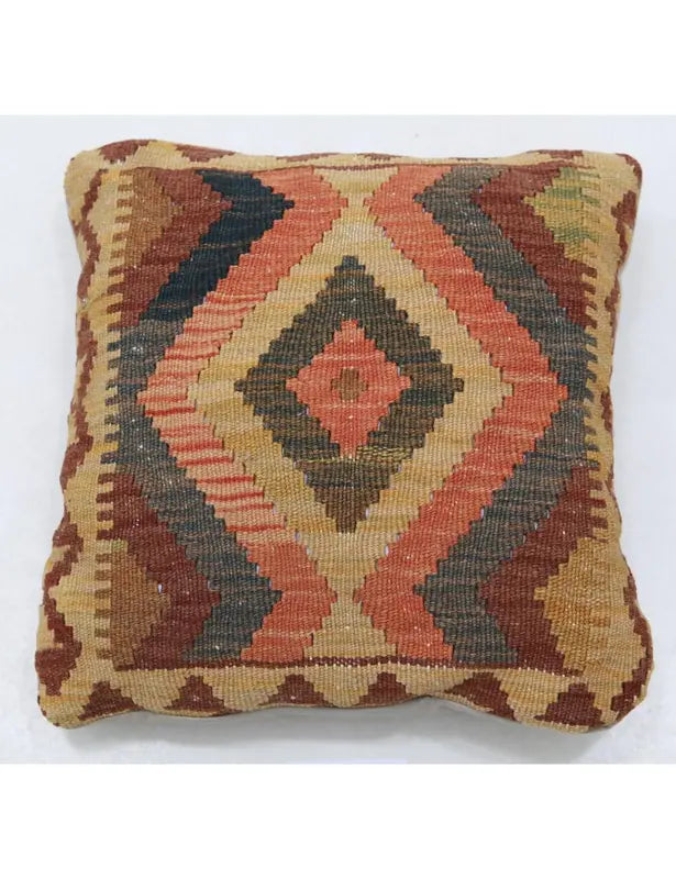 Afghan Tribal Pillow 1' 5" x 1' 5" Hand-Woven | No. AT38030