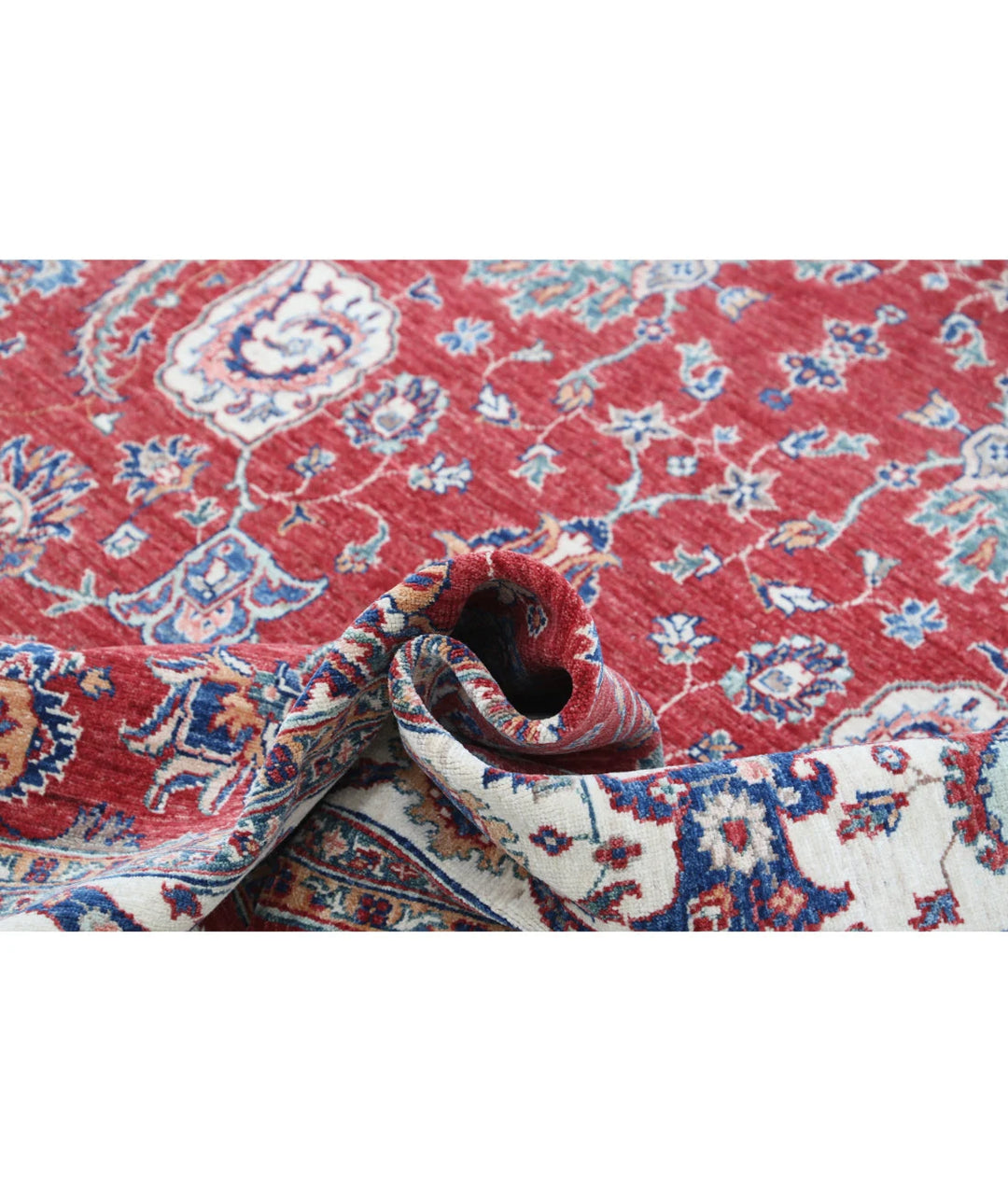 Afghan Ziegler Rug 6' 3" x 9' 9" Hand-Knotted | No. AT38107