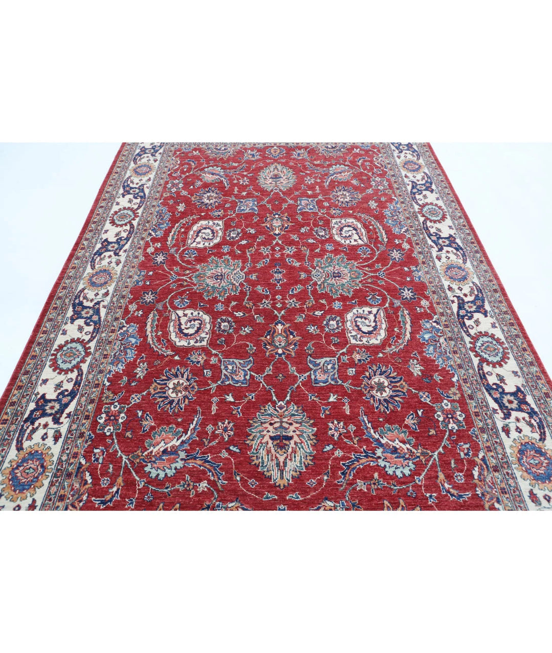 Afghan Ziegler Rug 6' 3" x 9' 9" Hand-Knotted | No. AT38107