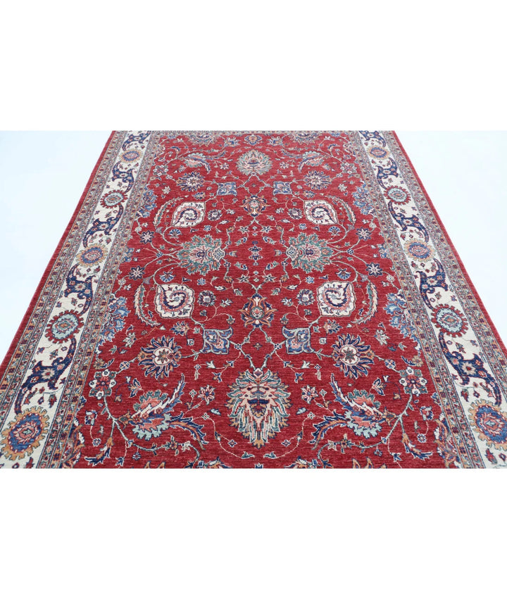 Afghan Ziegler Rug 6' 3" x 9' 9" Hand-Knotted | No. AT38107