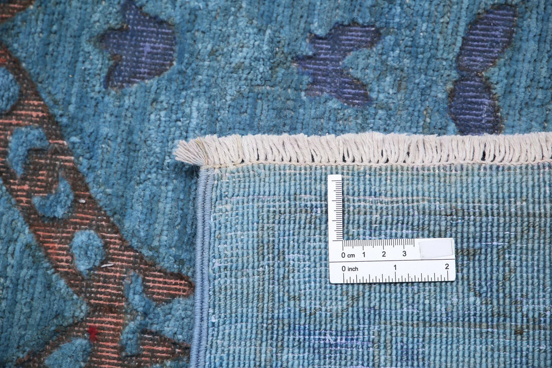 Blue Afghan Oriental Rug 10' 2" x 13' 0" Hand-Knotted | No. AT38203