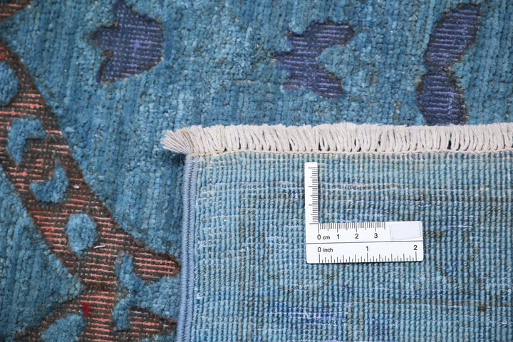 Blue Afghan Oriental Rug 10' 2" x 13' 0" Hand-Knotted | No. AT38203