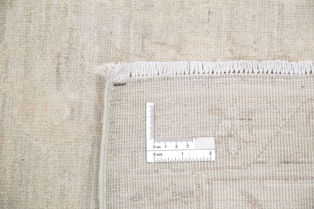 Ivory Afghan Serenity Rug 6'4" x 8'6" Hand-Knotted | No. AT38242