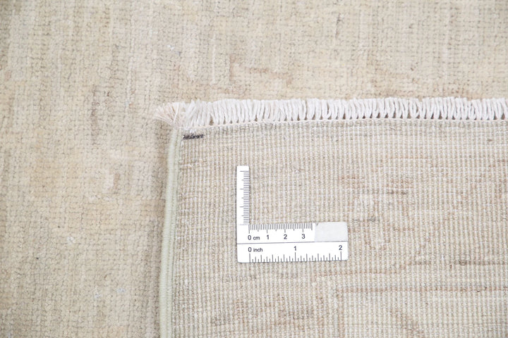 Ivory Afghan Serenity Rug 6'4" x 8'6" Hand-Knotted | No. AT38242