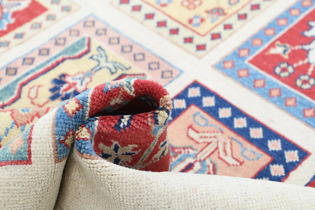 Afghan Ziegler Rug 6' 7" x 11' 2" Hand-Knotted | No. AT38261