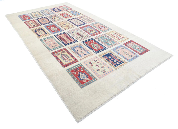 Afghan Ziegler Rug 6' 7" x 11' 2" Hand-Knotted | No. AT38261