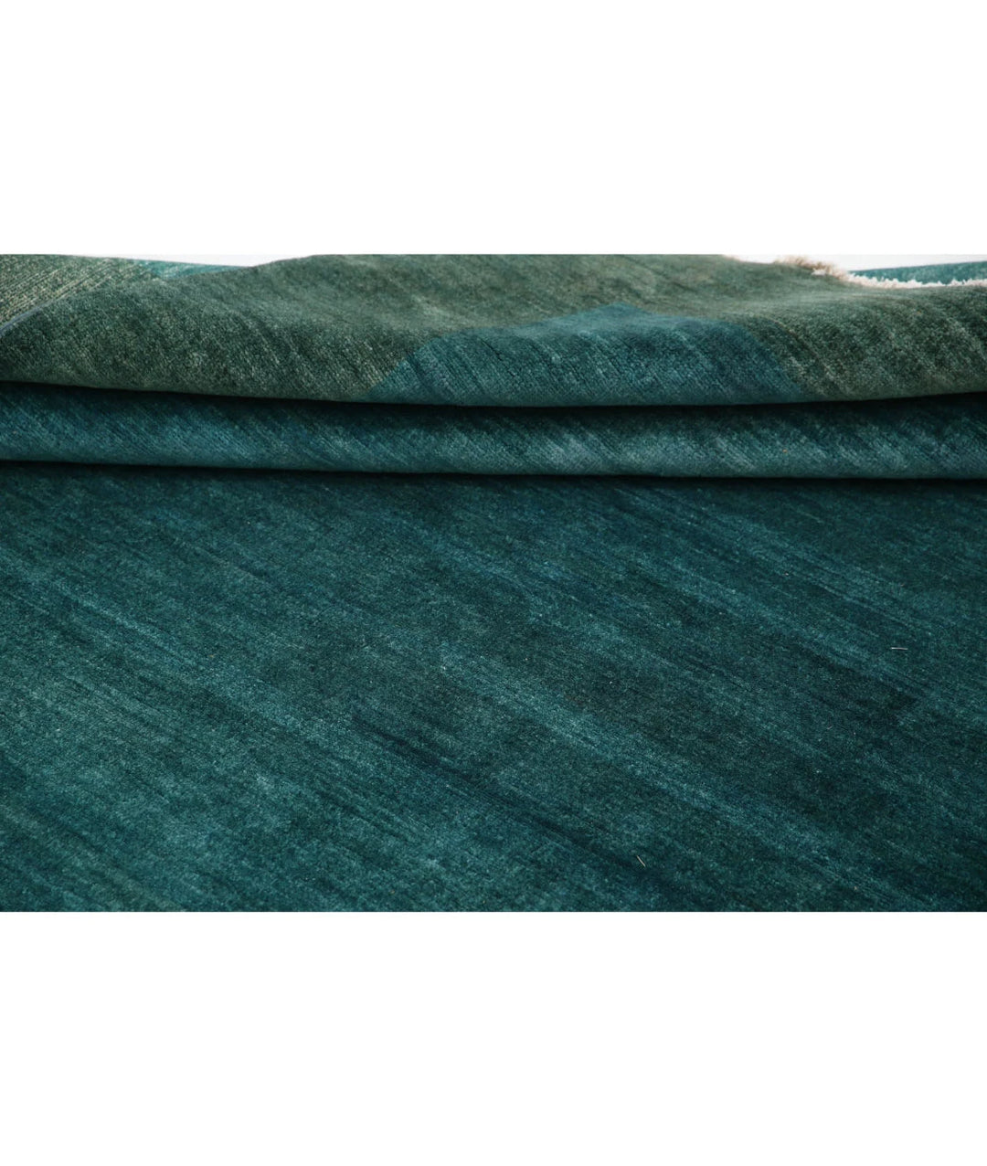 Green Afghan Oriental Rug 9' 0" x 11' 4" Hand-Knotted | No. AT38276