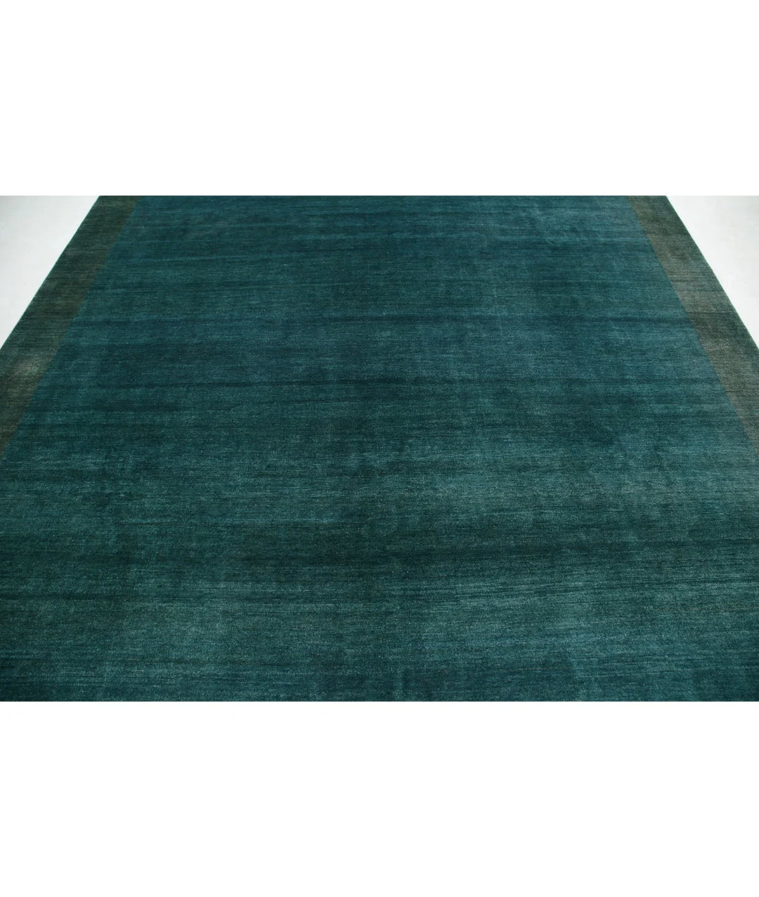 Green Afghan Oriental Rug 9' 0" x 11' 4" Hand-Knotted | No. AT38276