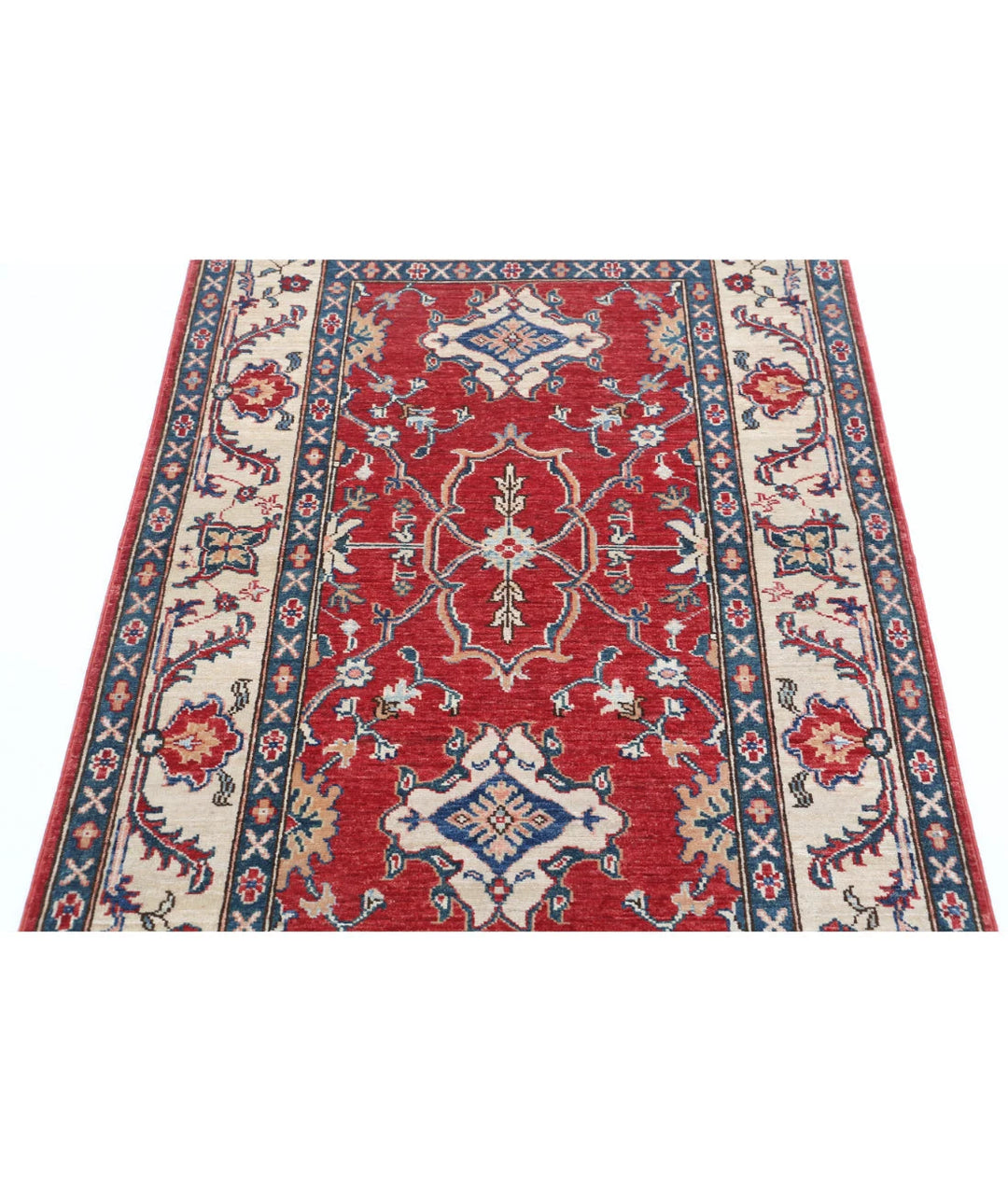 Afghan Ziegler Rug 3' 1" x 4' 10" Hand-Knotted | No. AT38351