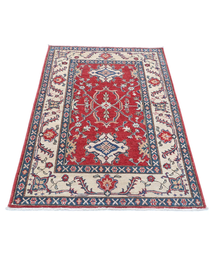 Afghan Ziegler Rug 3' 1" x 4' 10" Hand-Knotted | No. AT38351