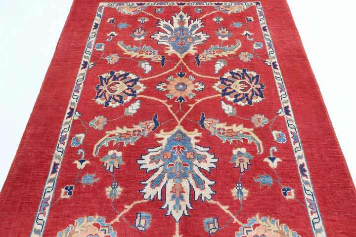Afghan Ziegler Rug 5' 1" x 6' 7" Hand-Knotted | No. AT38415