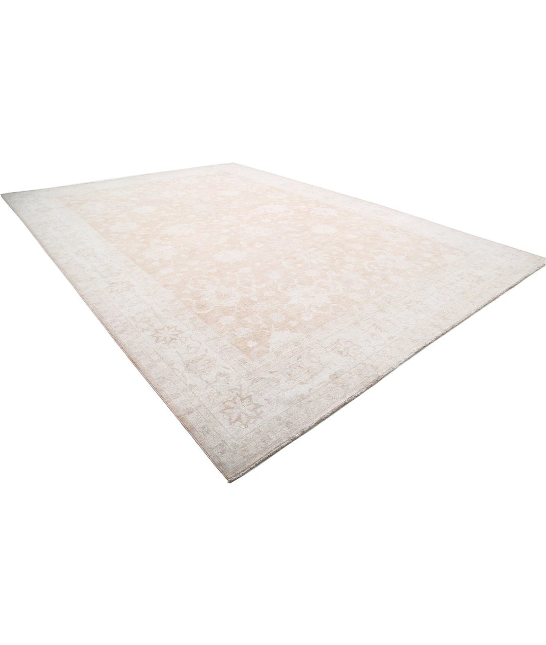Ivory Afghan Serenity Rug 12' 10" x 18' 3" Hand-Knotted | No. AT38467