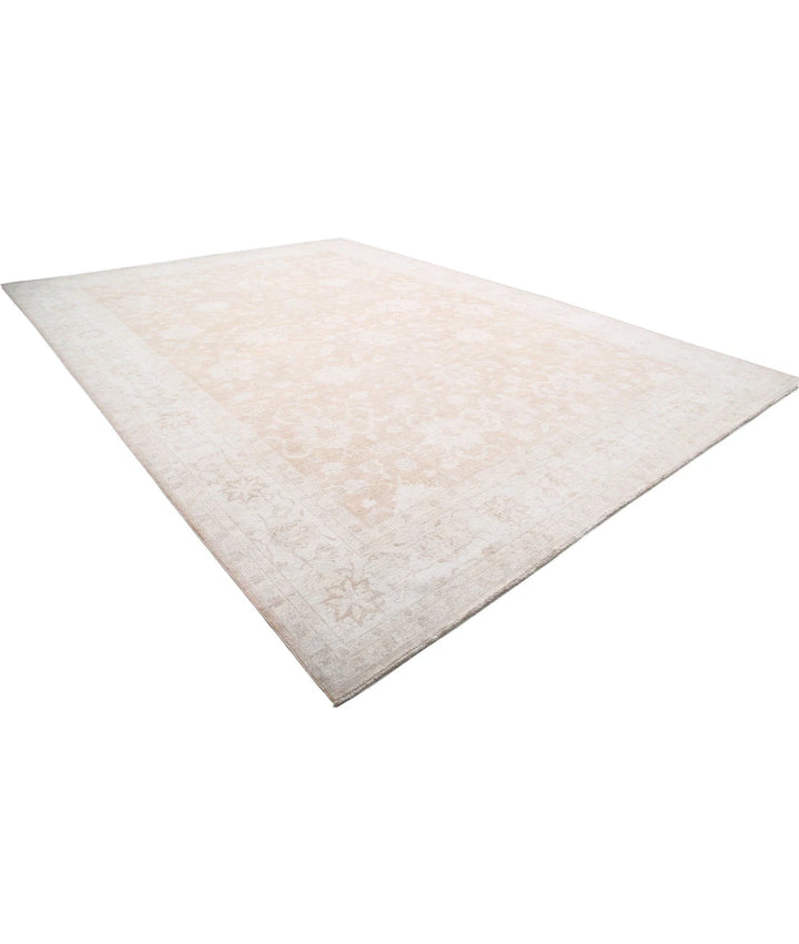 Ivory Afghan Serenity Rug 12' 10" x 18' 3" Hand-Knotted | No. AT38467