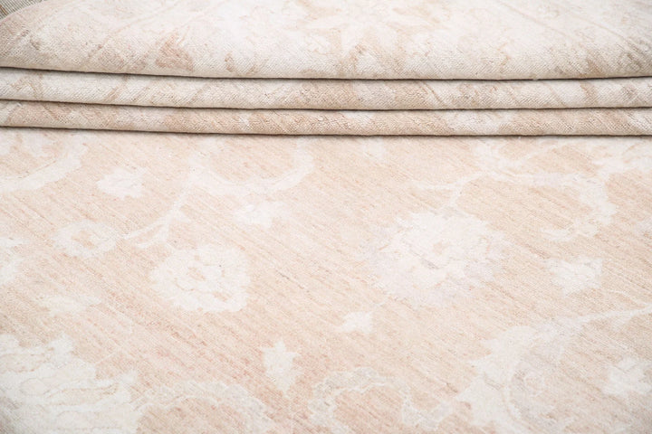 Ivory Afghan Serenity Rug 12' 10" x 18' 3" Hand-Knotted | No. AT38467