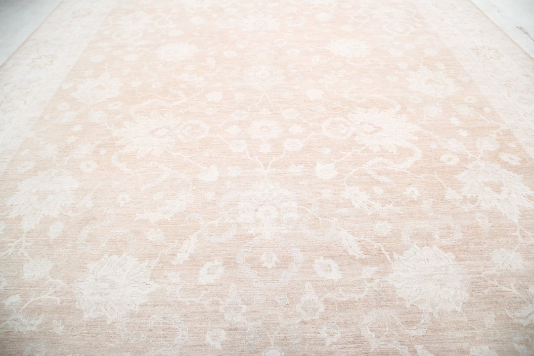 Ivory Afghan Serenity Rug 12' 10" x 18' 3" Hand-Knotted | No. AT38467