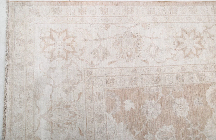 Ivory Afghan Serenity Rug 12' 10" x 18' 3" Hand-Knotted | No. AT38467