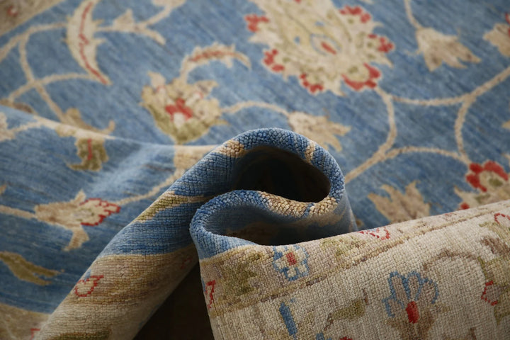 Afghan Ziegler Rug 4' 9" x 6' 9" Hand-Knotted | No. AT38481