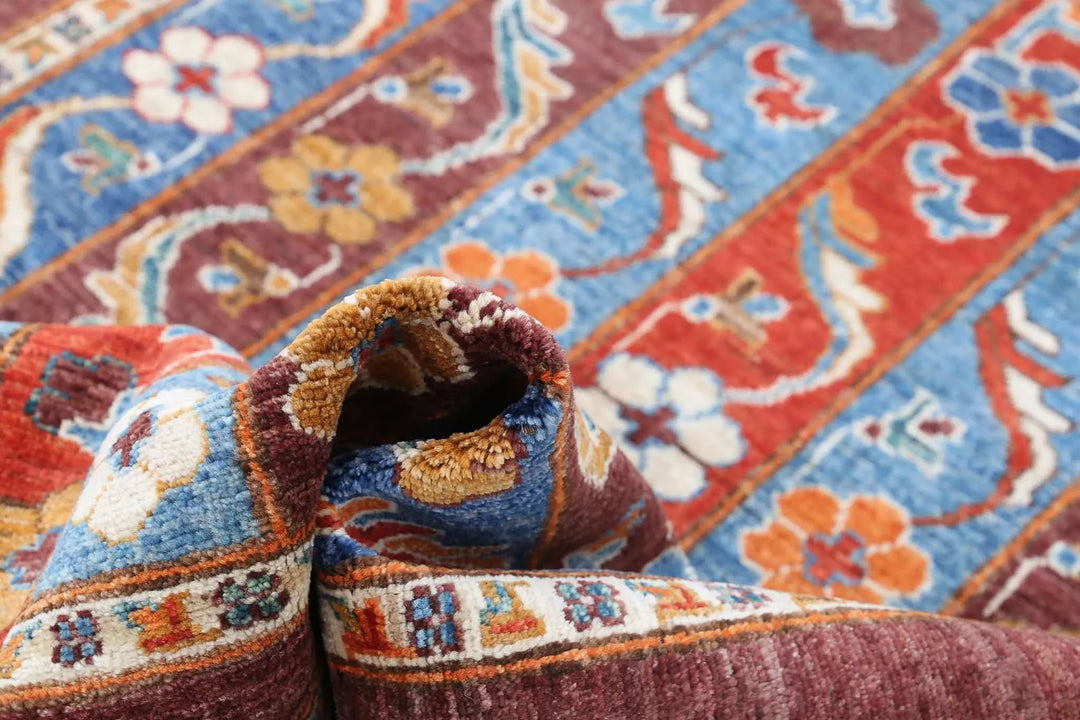Afghan Oriental Rug 5' 0" x 6' 7" Hand-Knotted | No. AT38568
