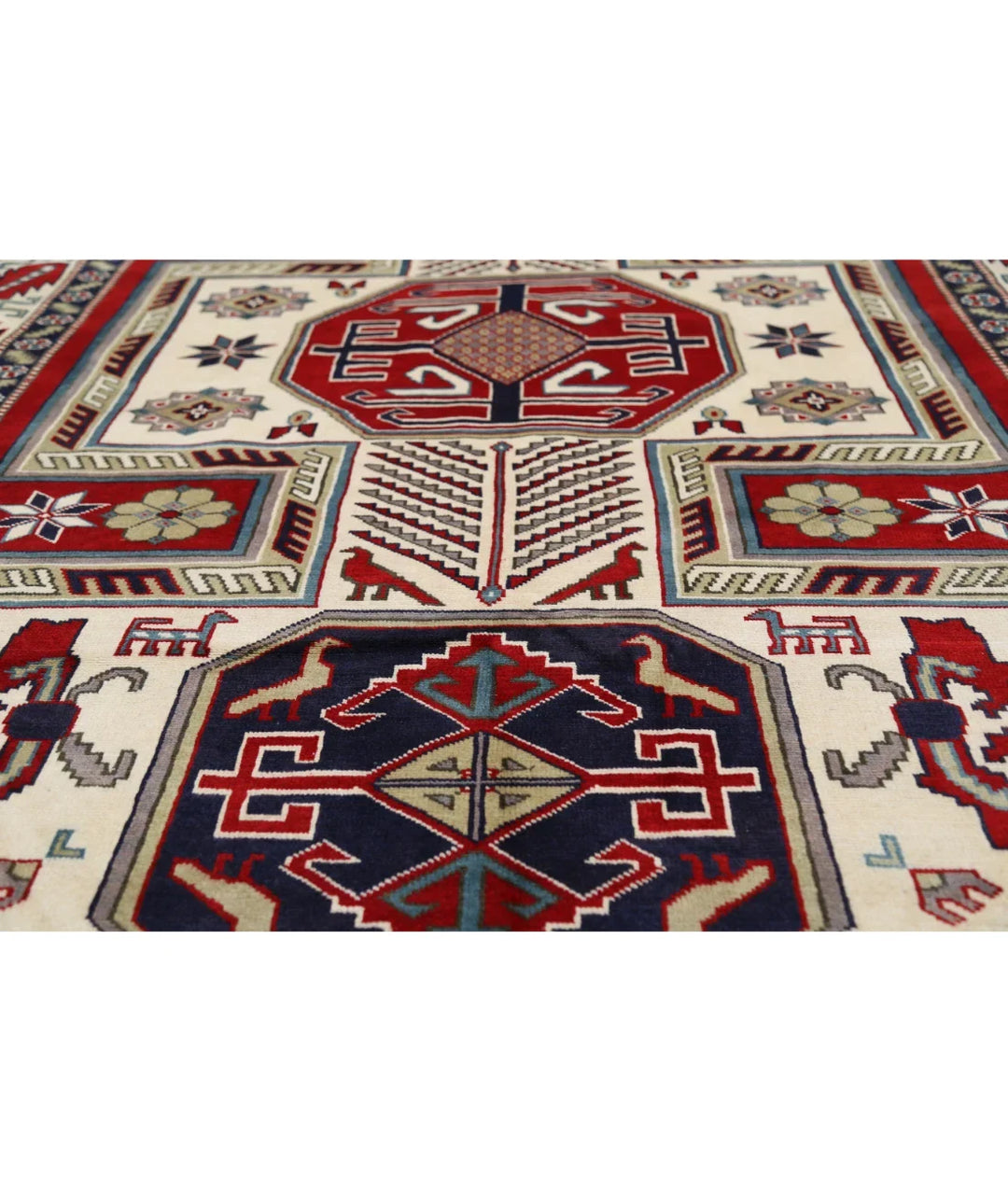 Afghan Shirvan Tribal Rug 5' 2" x 7' 6" Hand-Knotted | No. AT38603