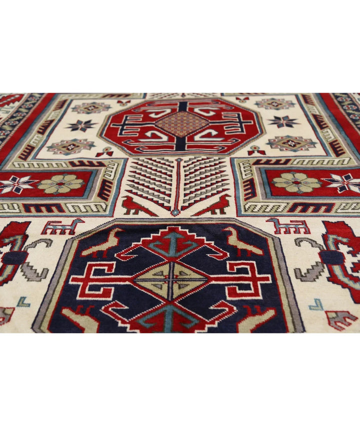 Afghan Shirvan Tribal Rug 5' 2" x 7' 6" Hand-Knotted | No. AT38603