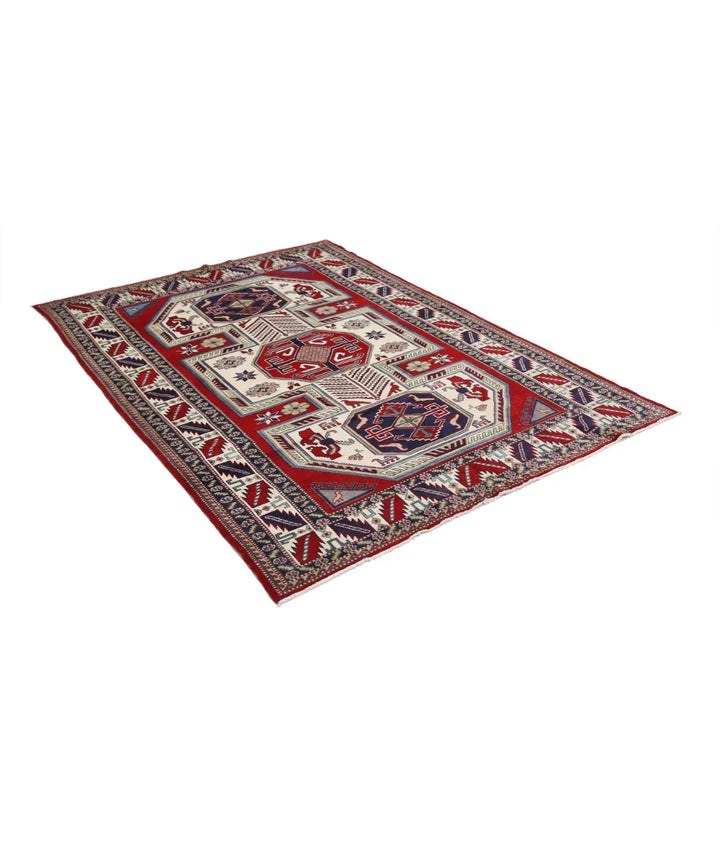 Afghan Shirvan Tribal Rug 5' 2" x 7' 6" Hand-Knotted | No. AT38603