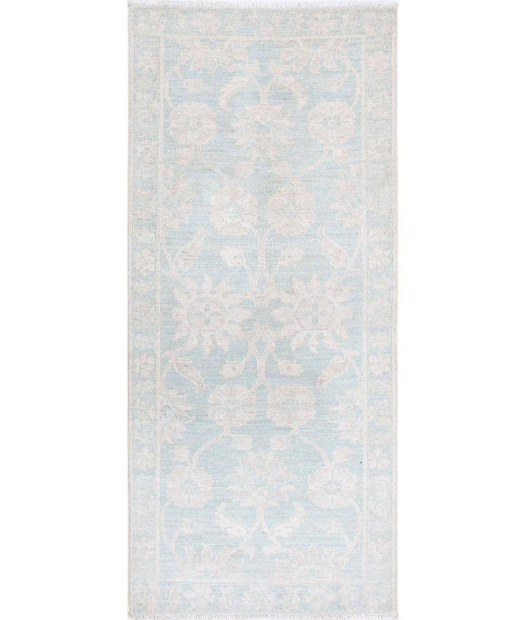Blue Afghan Serenity Rug 2' 0" x 4' 8" Hand-Knotted | No. AT38607