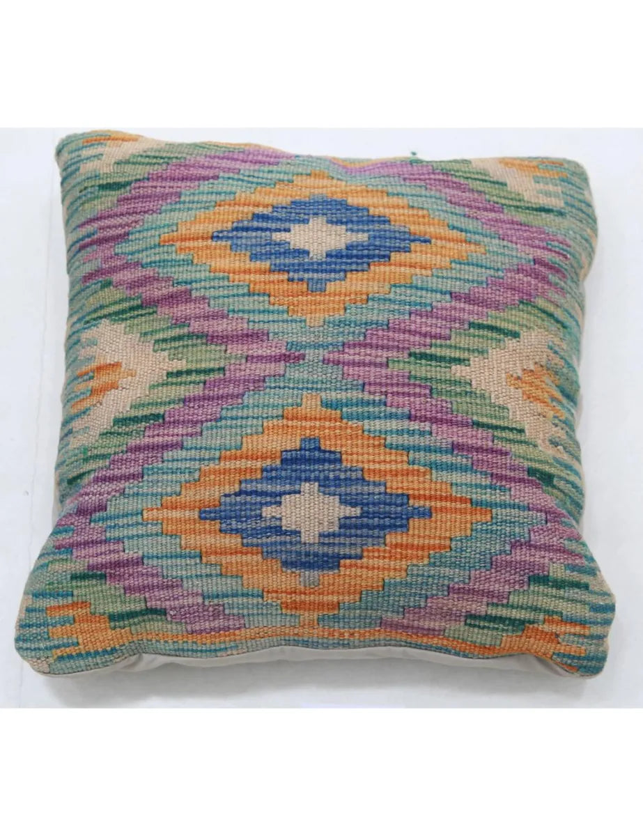 Afghan Tribal Rug 1' 5" x 1' 5" Hand-Woven | No. AT38632