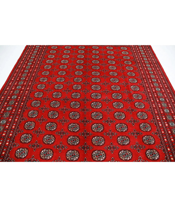Pakistani Bokhara Rug 8' 1" x 10' 1" Hand-Knotted | No. AT38643
