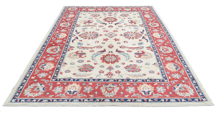 Afghan Ziegler Rug 6' 8" x 10' 5" Hand-Knotted | No. AT38653