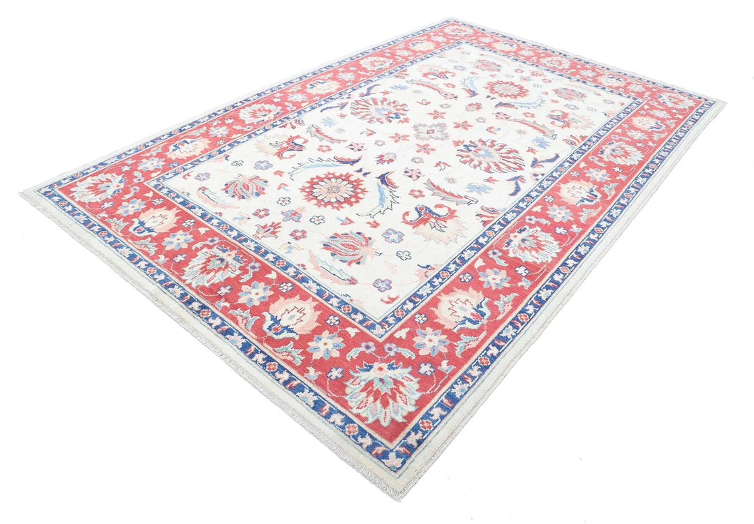 Afghan Ziegler Rug 6' 8" x 10' 5" Hand-Knotted | No. AT38653