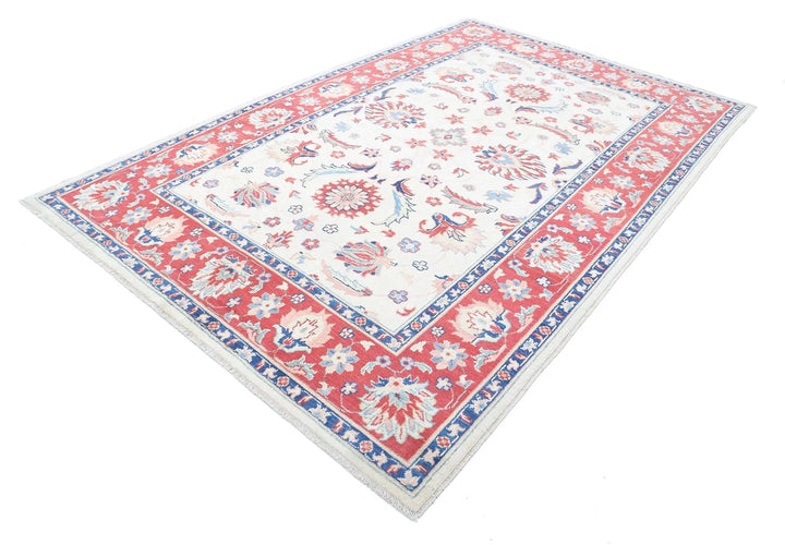 Afghan Ziegler Rug 6' 8" x 10' 5" Hand-Knotted | No. AT38653