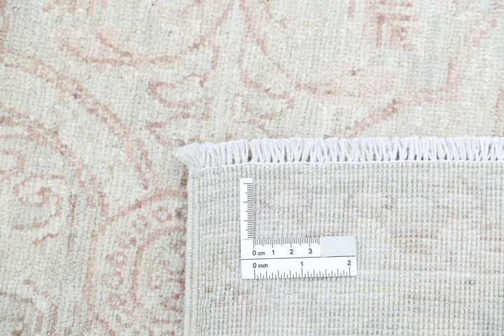 Ivory Afghan Serenity Rug 2' 11" x 10' 1" Hand-Knotted | No. AT38701