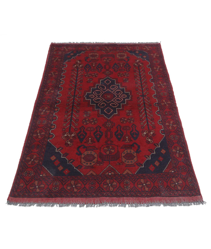 Afghan Khal Muhammadi Rug 3' 3" x 5' 0" Hand-Knotted | No. AT38866