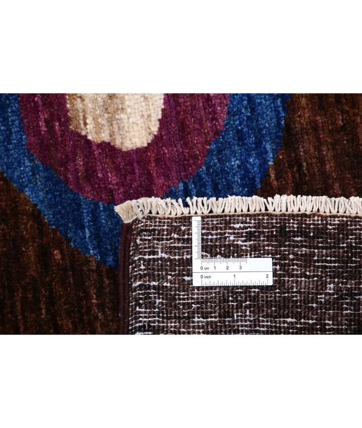 Afghan Modcar Rug 6' 4" x 8' 3" Hand-Knotted | No. AT38893