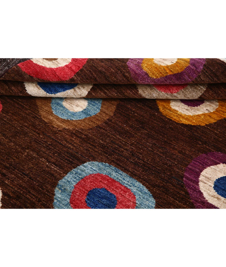 Afghan Modcar Rug 6' 4" x 8' 3" Hand-Knotted | No. AT38893